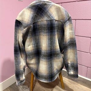 Point Zero Urban Collection Blue/Cream and Black plaid Jacket